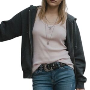 WHITE Tank Ribbed Y2K 2010s Womens M Layers Coastal Cotton Casual Feminine Comfy